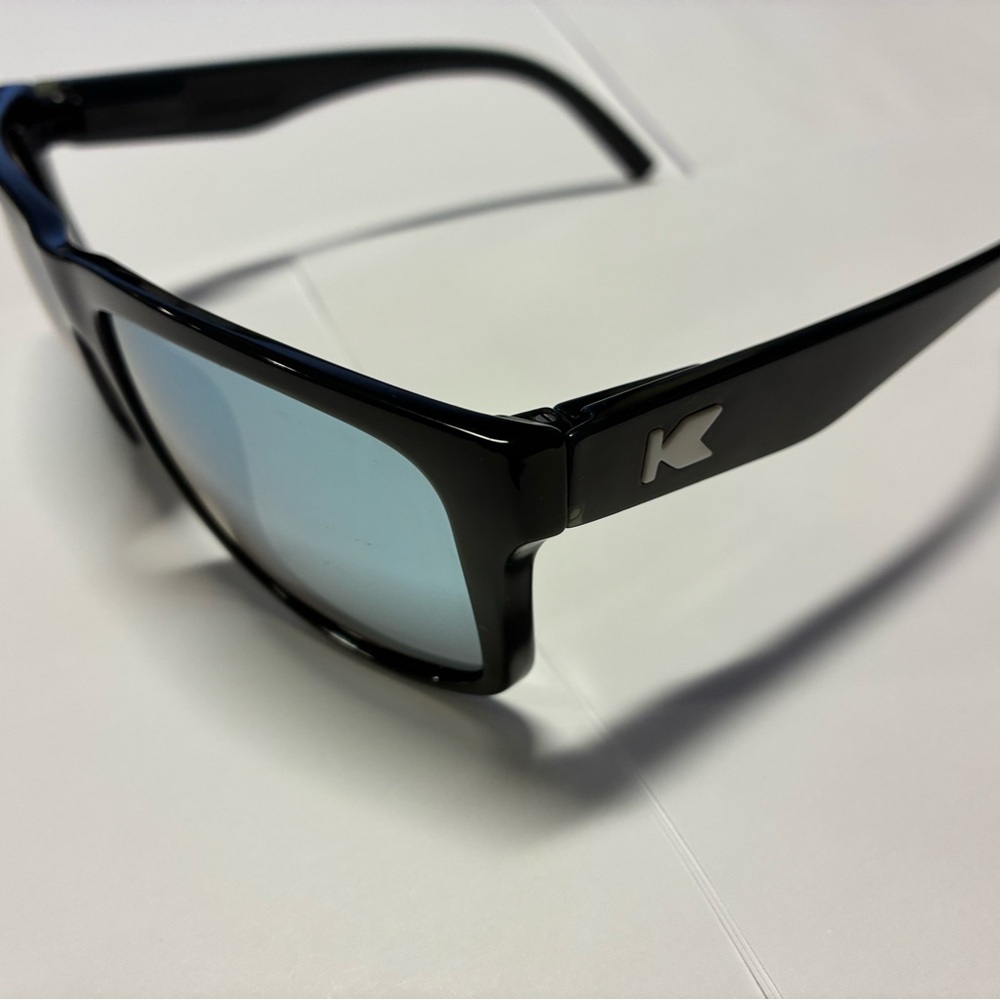 Knockaround Sunglasses - Black Frame with Blue Lenses